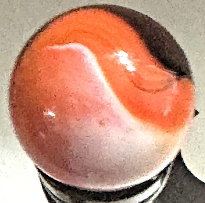 RARE Peltier Patch Swirl 1″ Transitional MARBLE | Orange Cadmium UV