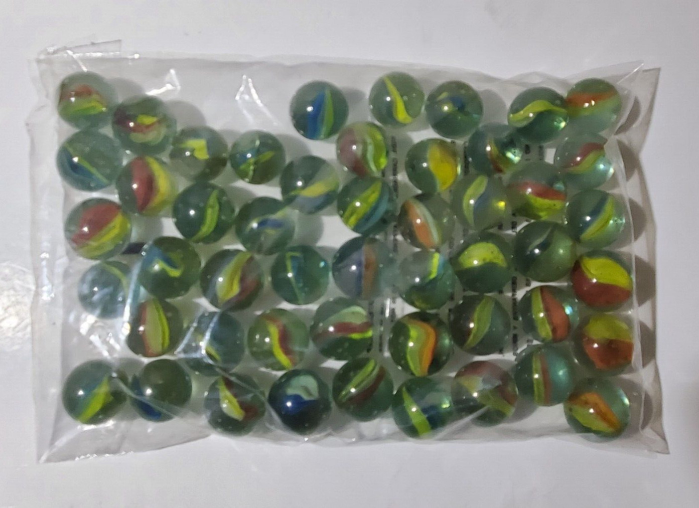 Lot Of (50) Vintage 3/4″ .75″ Multicolored Medium Cat’s Eye Glass Marbles
