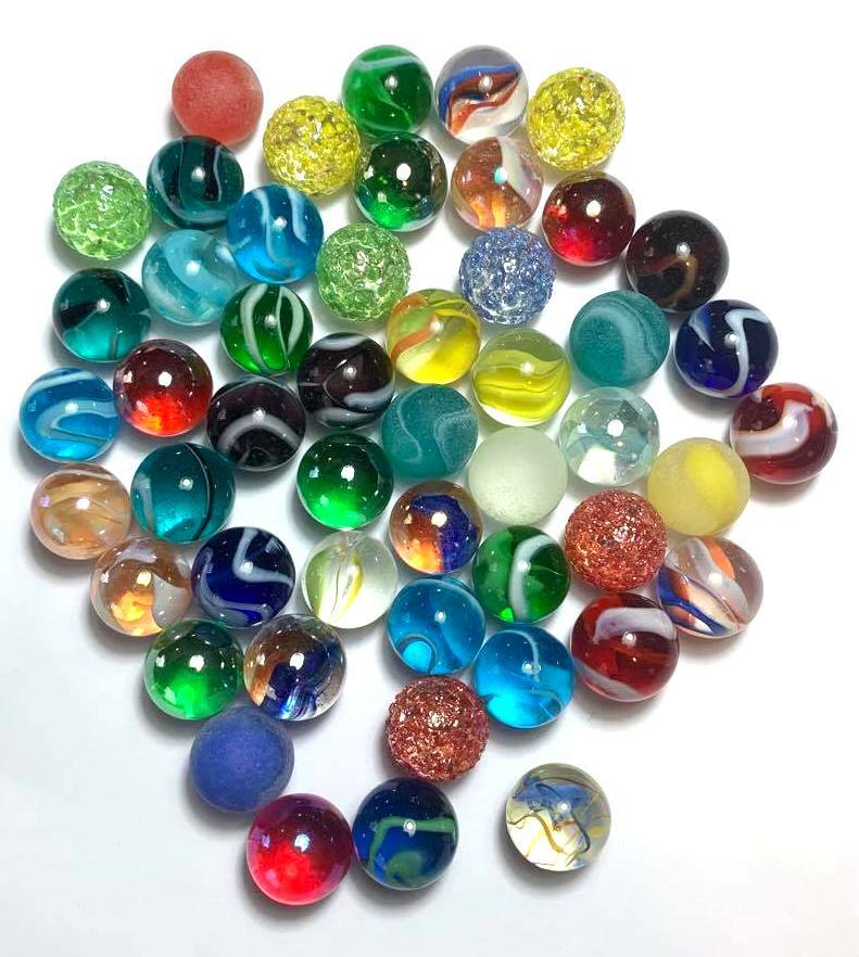 16mm Marbles for Stained Glass Fencing DIY Project Pk 50 Translucent Asst Colors