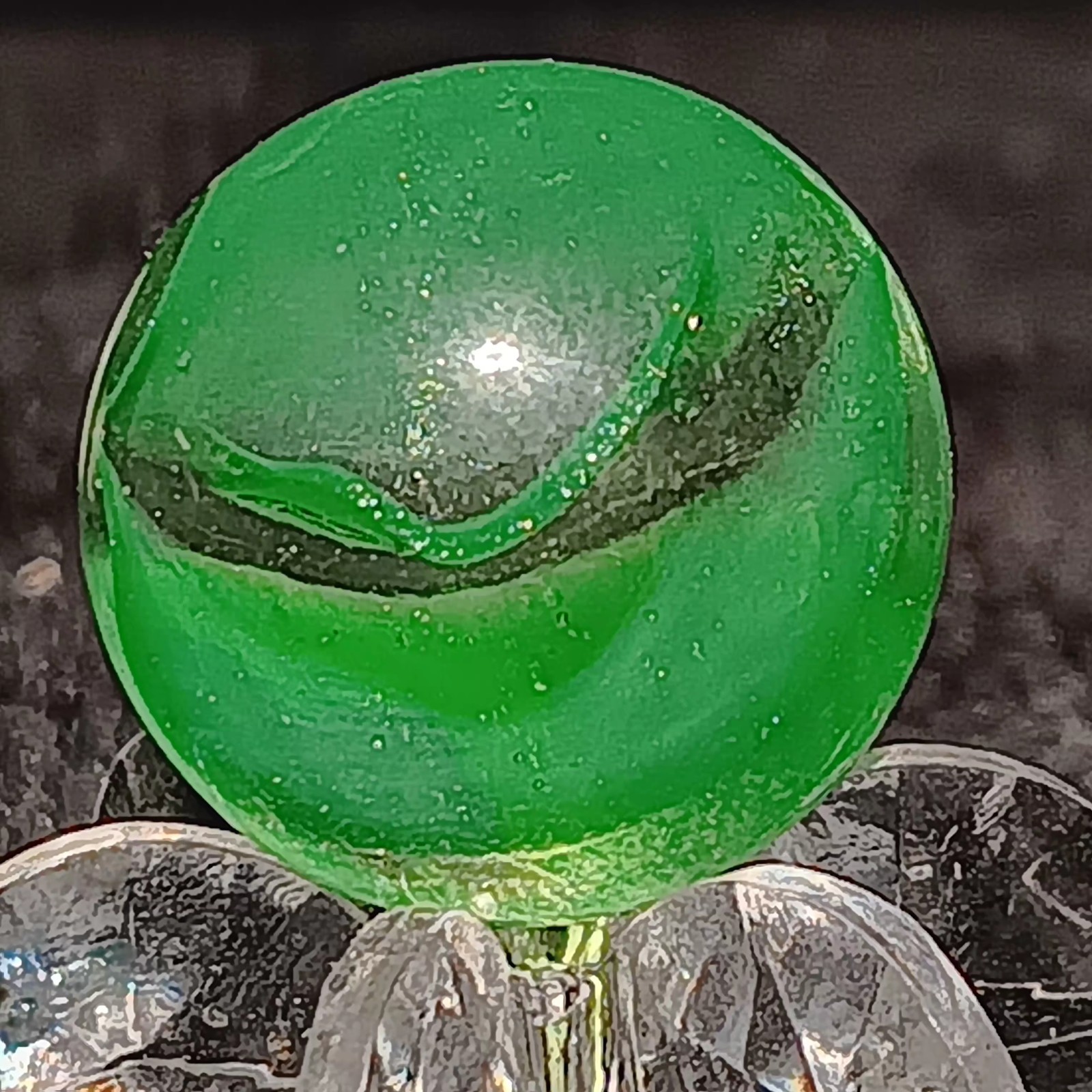 Vintage Marble King Loaded with Adventurine. 5/8 Mint. HTF Example