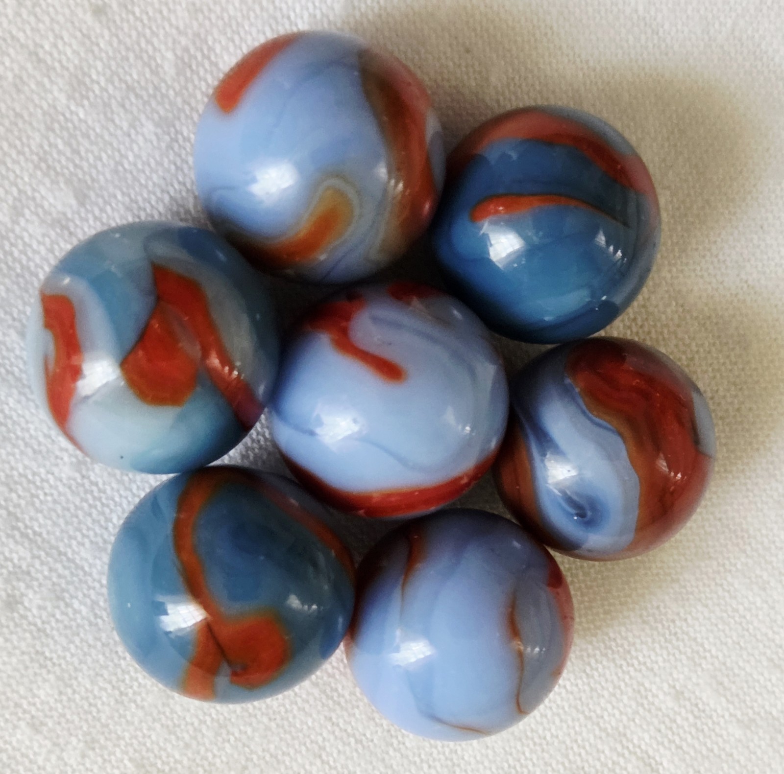 Spiderman Superboy Peltier Alley Agate WV Marble King Blue Red Swirl Marbles Lot