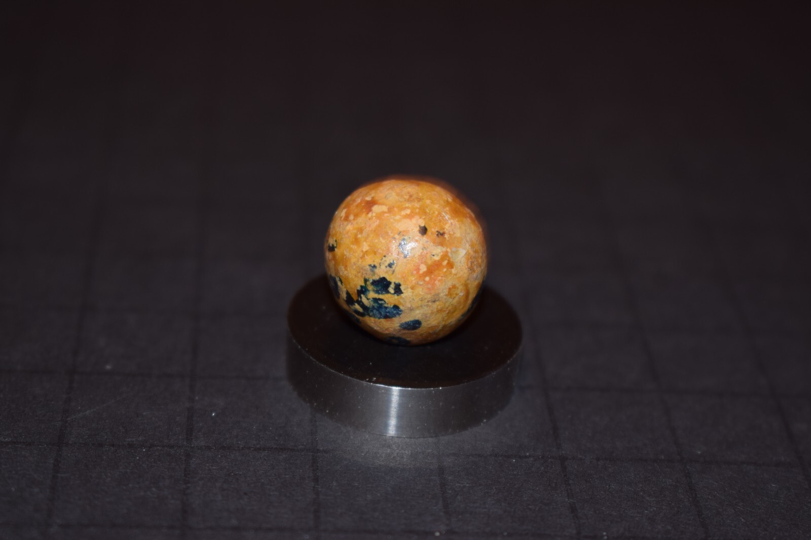 Antique Victorina Era 1800’s Dyed Hard Clay Toy Marble Size .703″