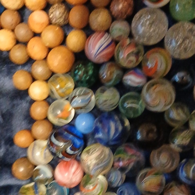 German – Assorted Glass Swirl & Clay, Various Colors/Sizes, Ending My Collection
