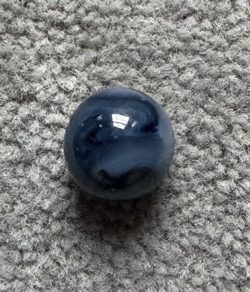 Vintage Vitro Agate Marble Light Blue And Dark Blue .61”