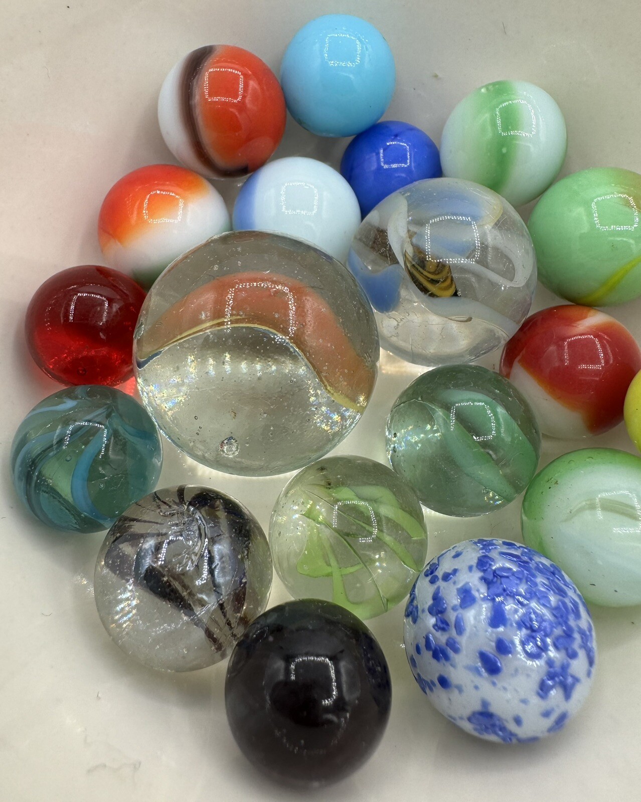 Vintage Marble Lot Of MARBLES UV Reactive Cadmium Uranium Lot #7