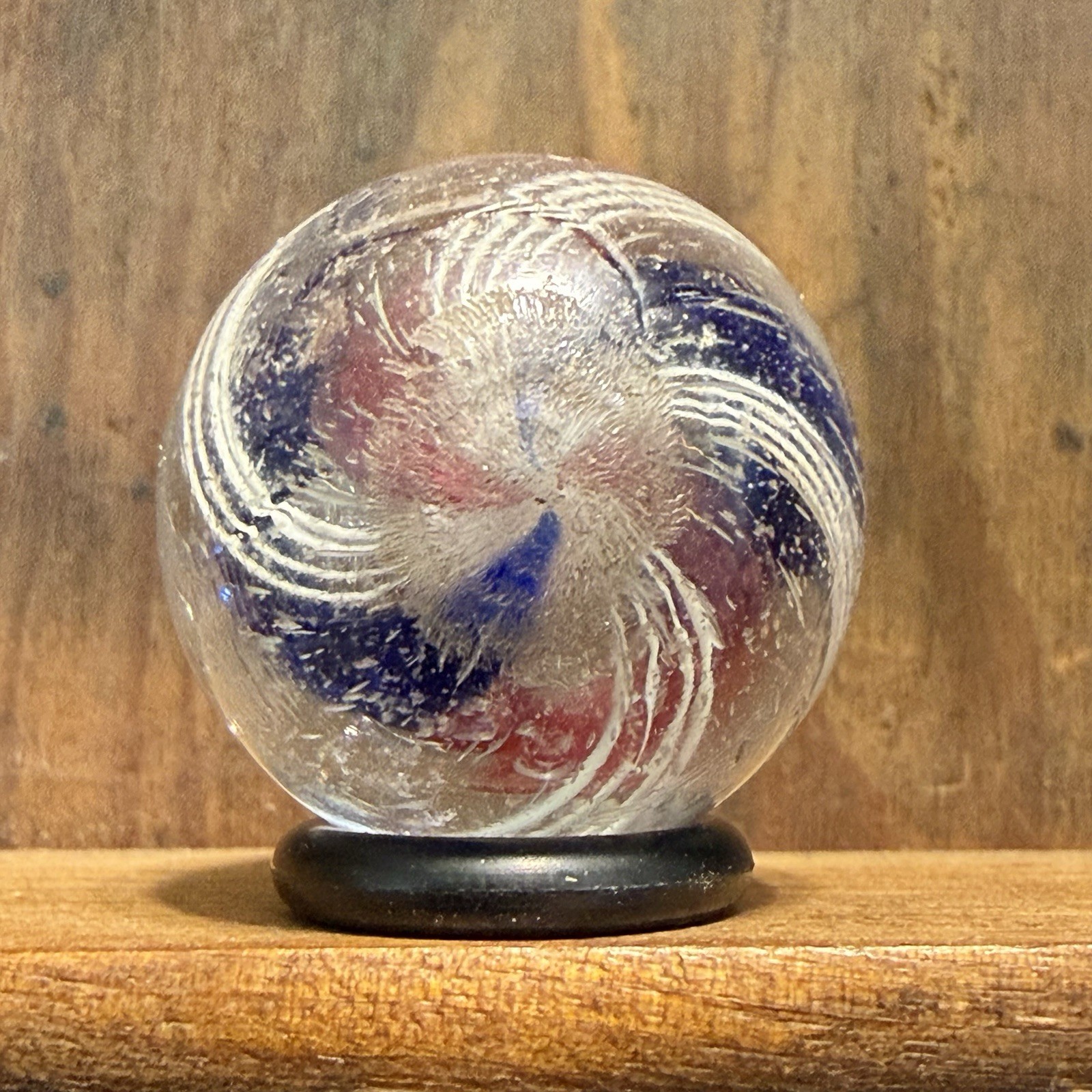 Antique German Handmade Divided Core Marble 27/32” Near Mint(+) | 281