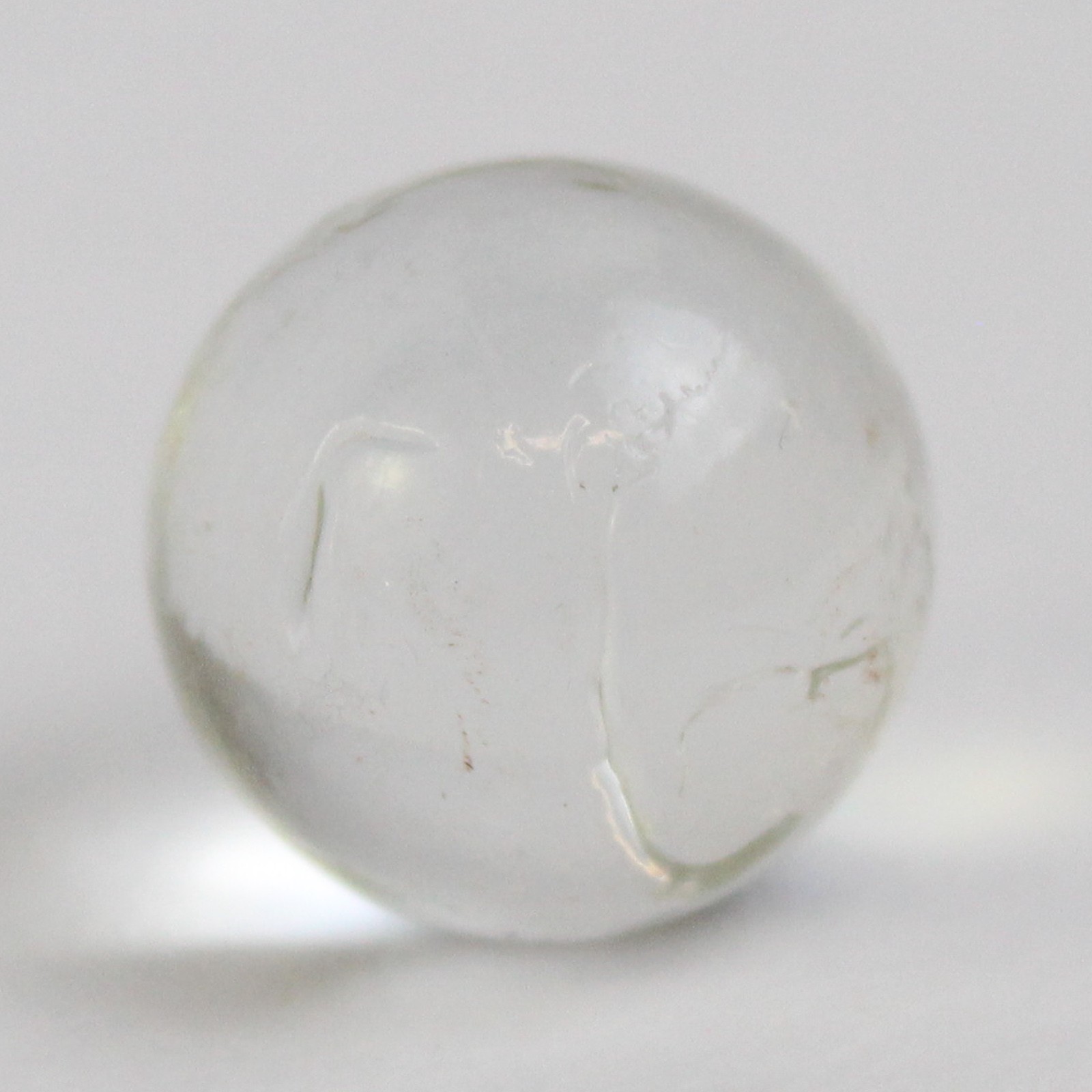 Lot Of 250 Matching Glass Stones/Pebbles Clear Iridescent Sphere/Marble Shaped