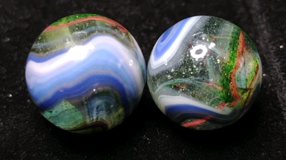 .73″-.70″ D.A.S. MARBLES LOT GREEN AV.🔥MINT-🔥 GLASS COLLECTOR TOYS