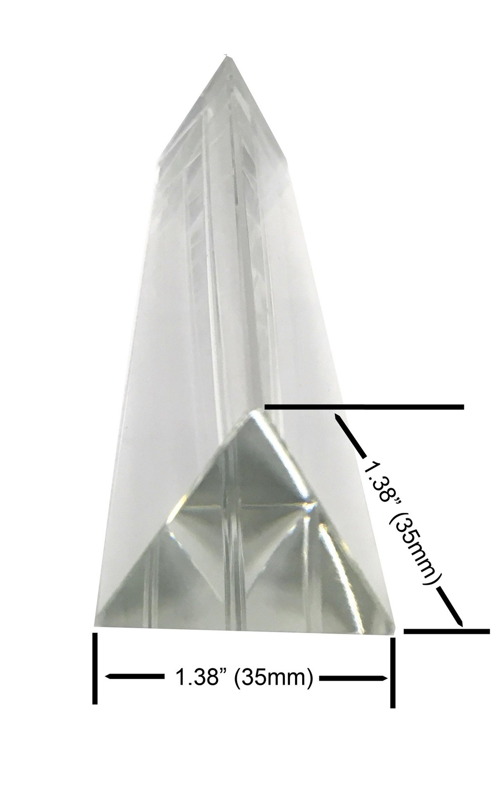 Small Silver Optical Glass Toy 1.38 Inch Stable Handheld 6 Inch Length