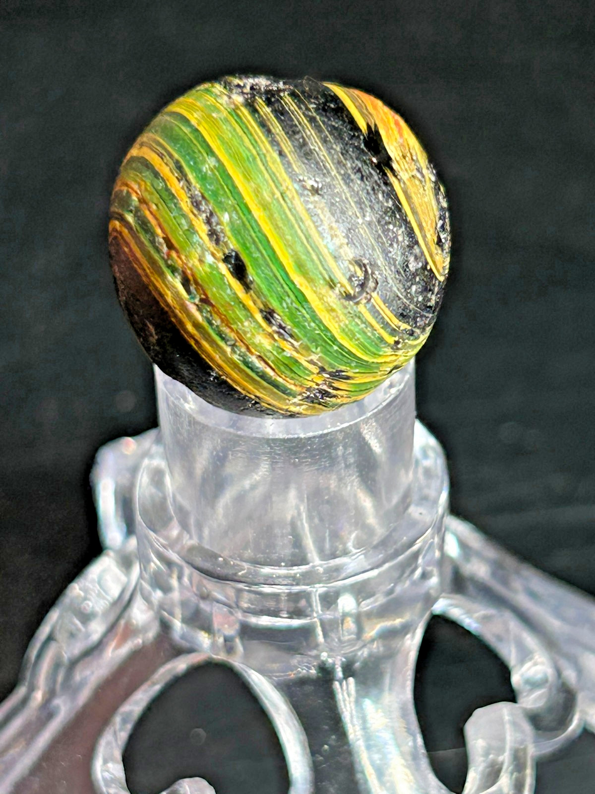 Antique Handmade Indian Swirl Marble 3/4″ Near Mint- i2