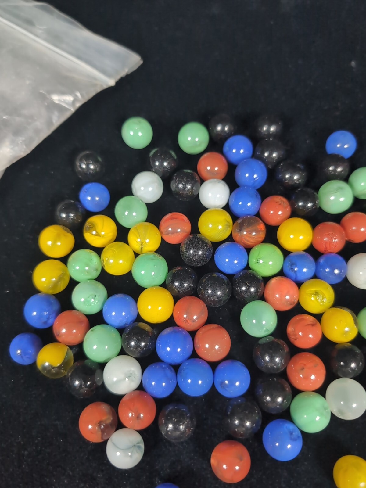 Bag Of Small Vintage Glass Marbles 10 Oz