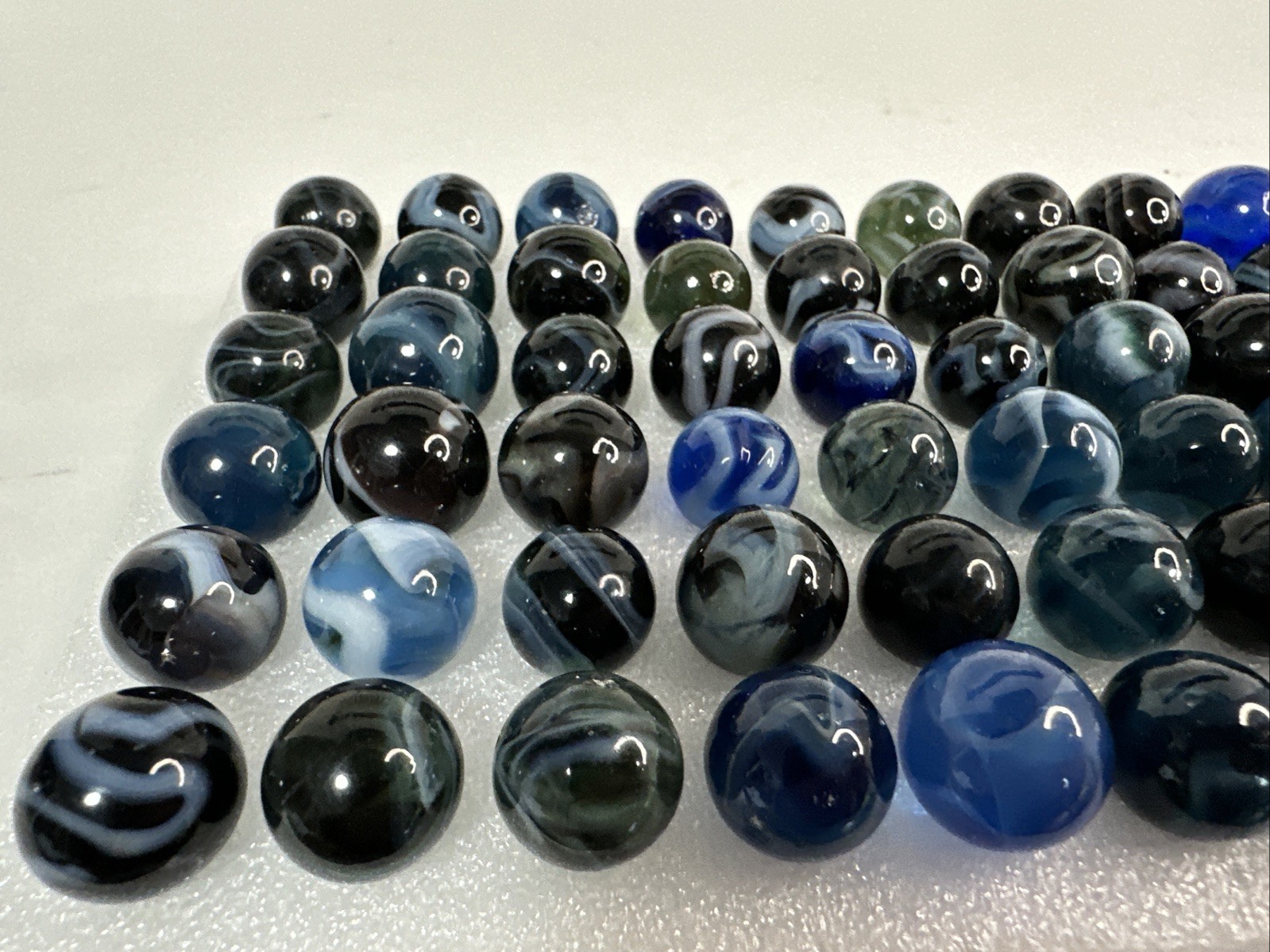 092 Lot Of 60 Vintage Translucent West Virginia Swirls! Ravenswood, Alley Agate