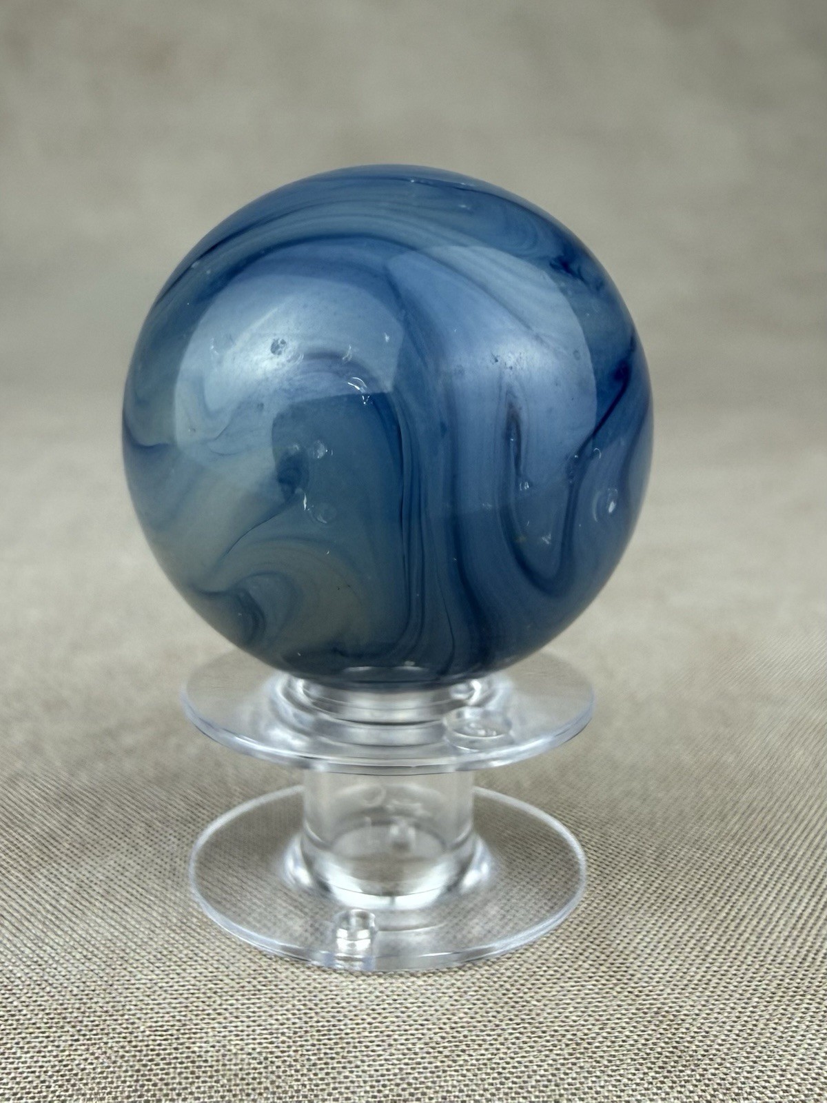 Vintage UV Uranium Shooter Marble- Swirl Glows- Jabo DAS 0.98” READ
