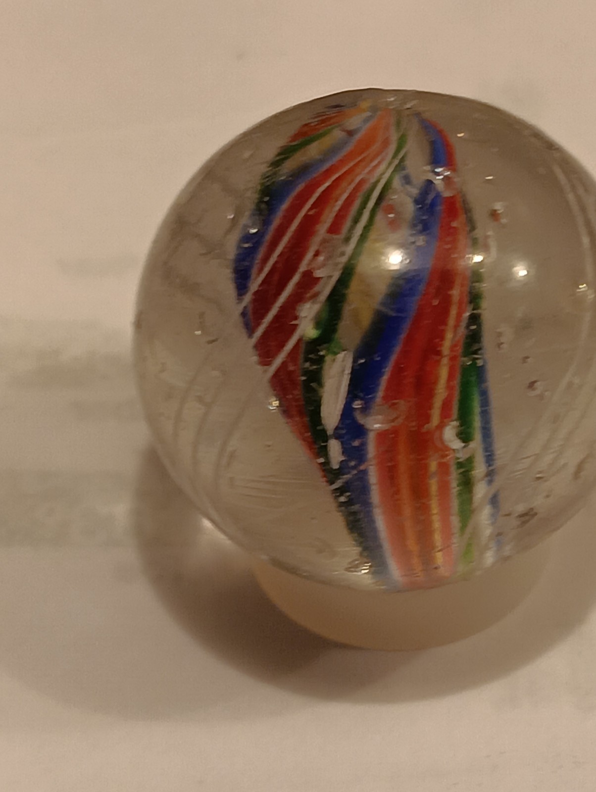 Gernan Divided Core 3 Band Core Marble. Size 1 And3/64 Inches.