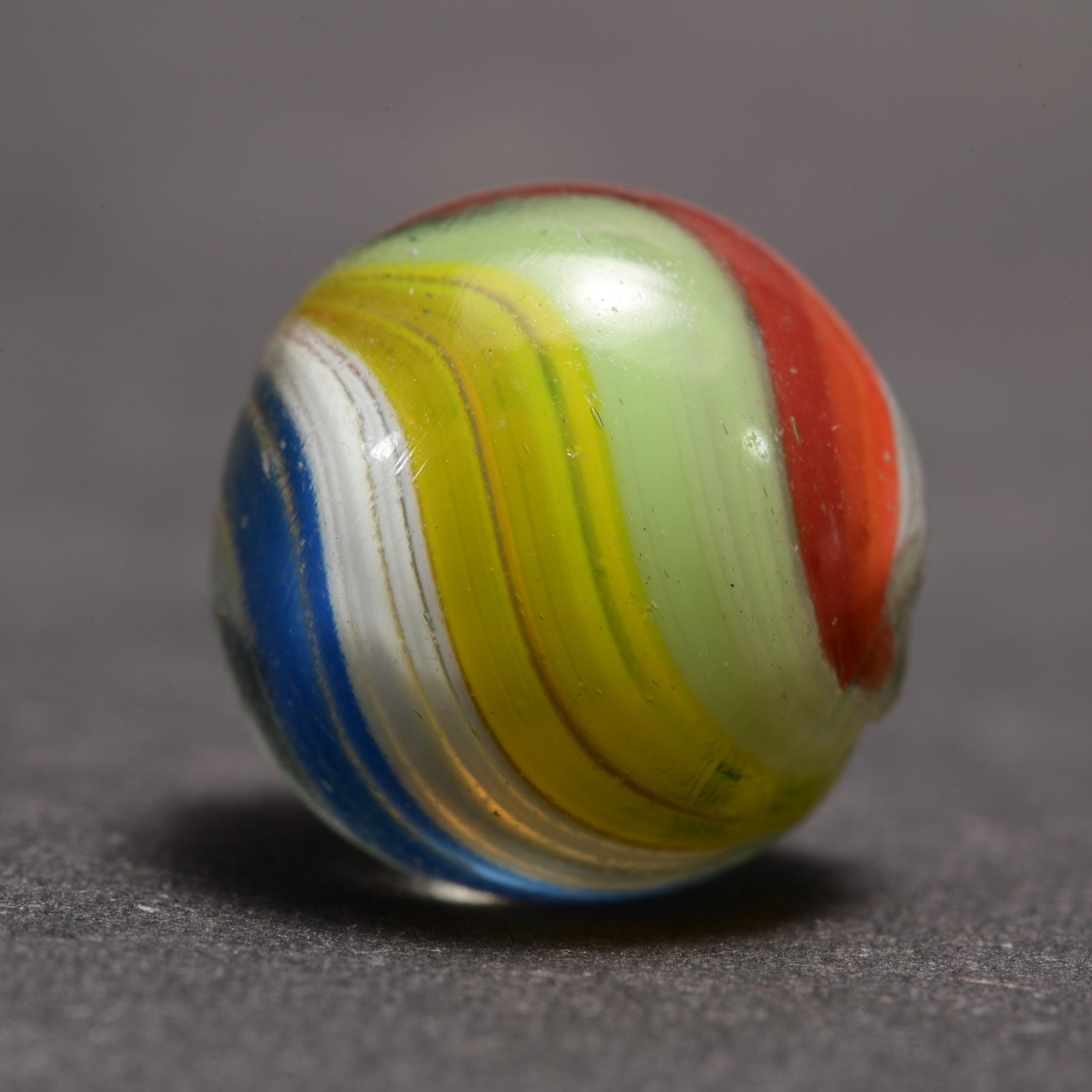 Joseph’s Coat German Handmade Antique Marble Rare Beachball Panels 17.7mm 11/16″