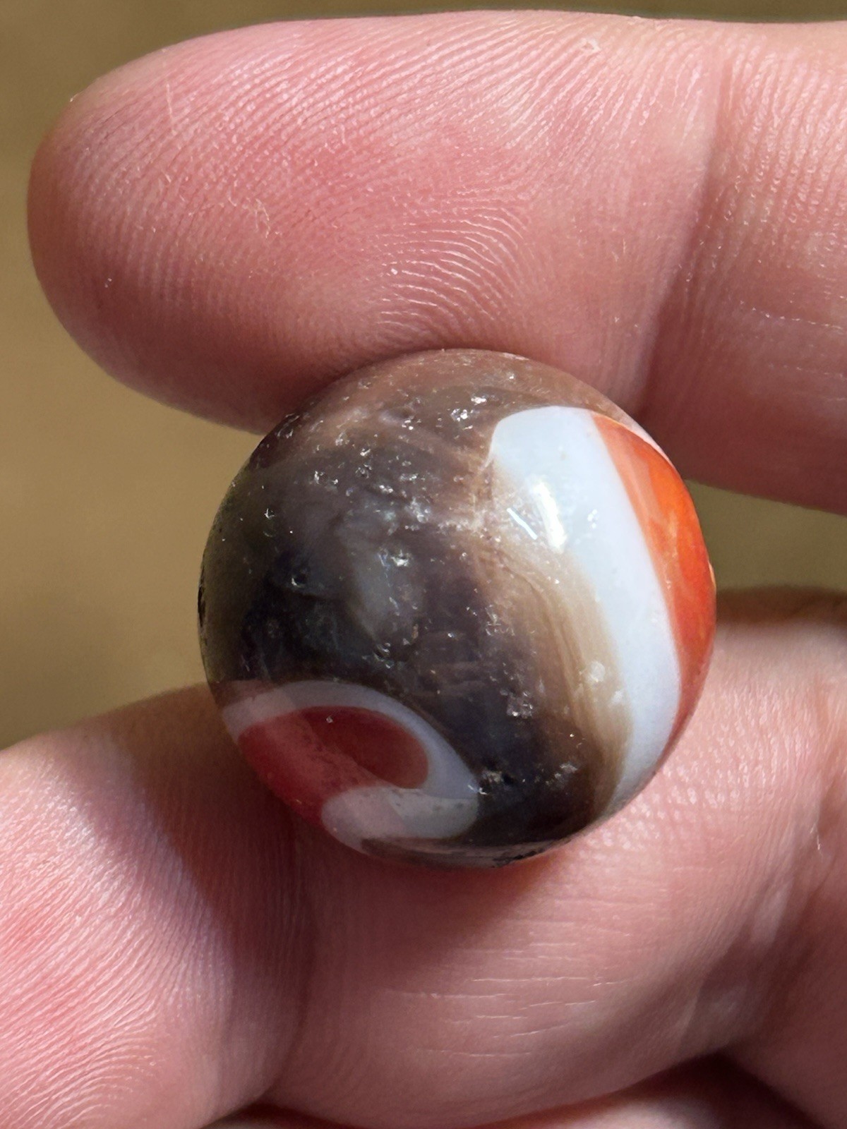 Vintage Vitro Twisted All Red .86 Inch Shooter Marble