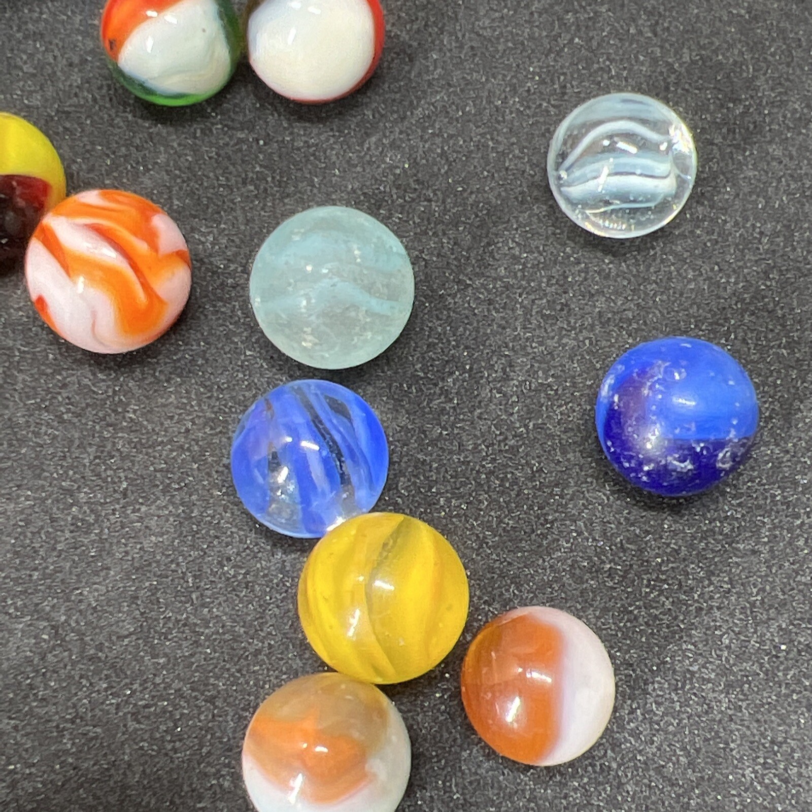 Vintage Akro Agate Peltier Christensen Glass Swirl Marble (20 Lot) Nice!