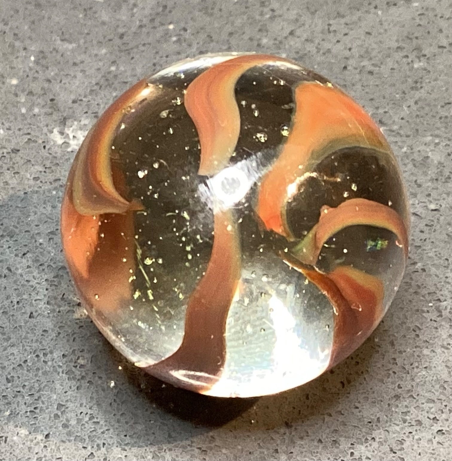 Marble Vitro Cats eye Caged 6 finger? Shooter NM+ 0.91”
