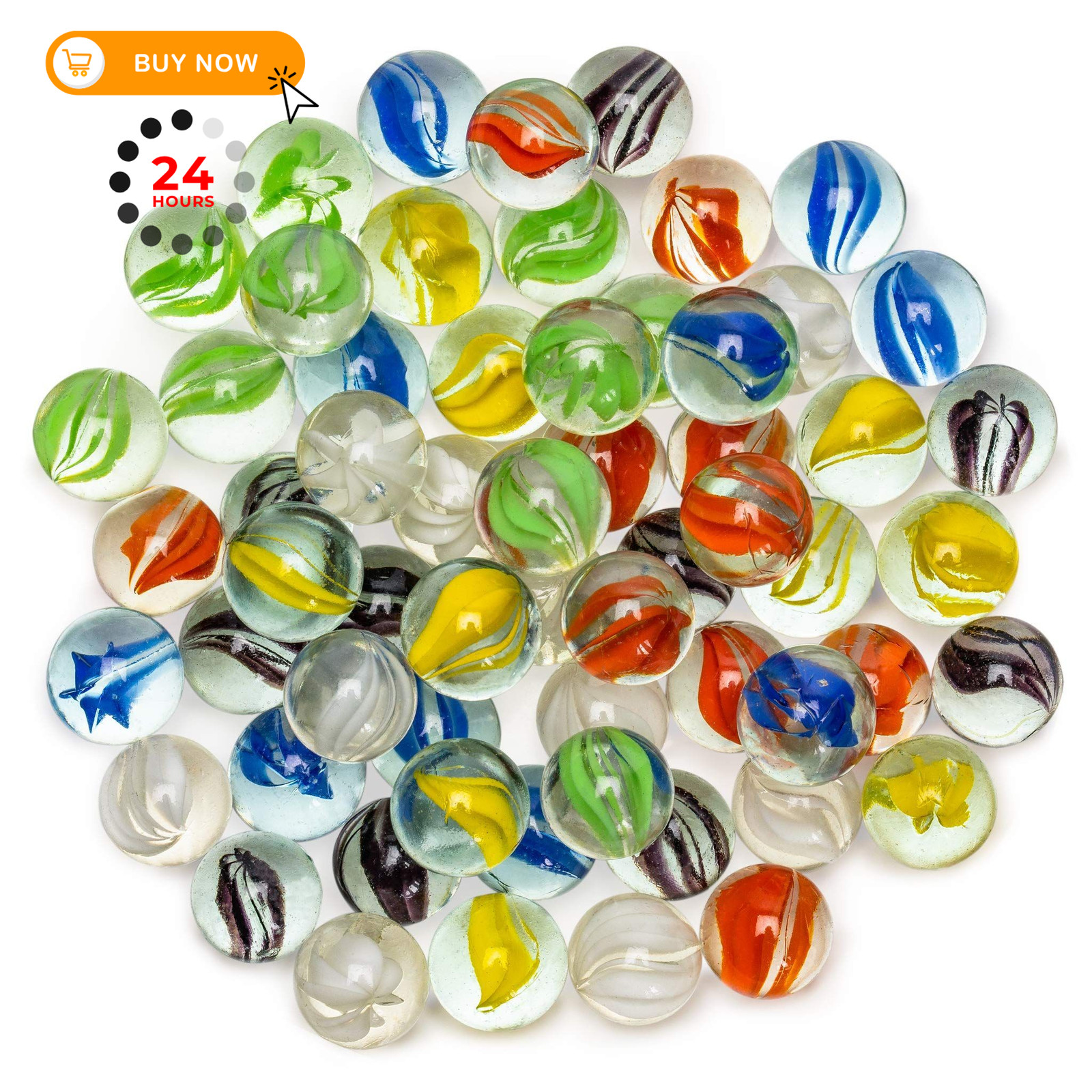 Yellow Mountain Imports 60 Pieces Translucent Chinese 16mm(Crystal),