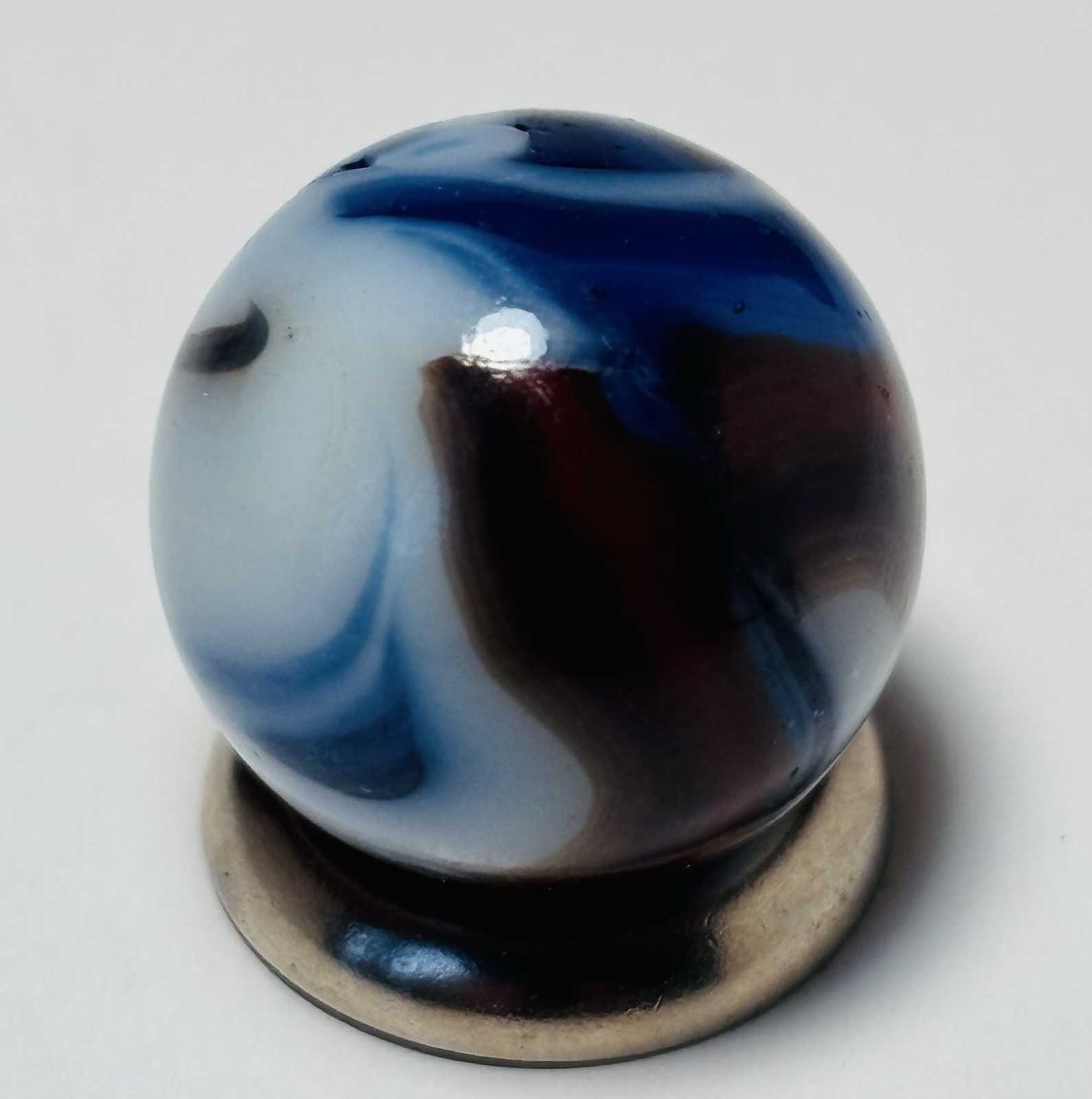 Peltier Glass Co NLR Burnt Liberty Marble .62 Mint Condition