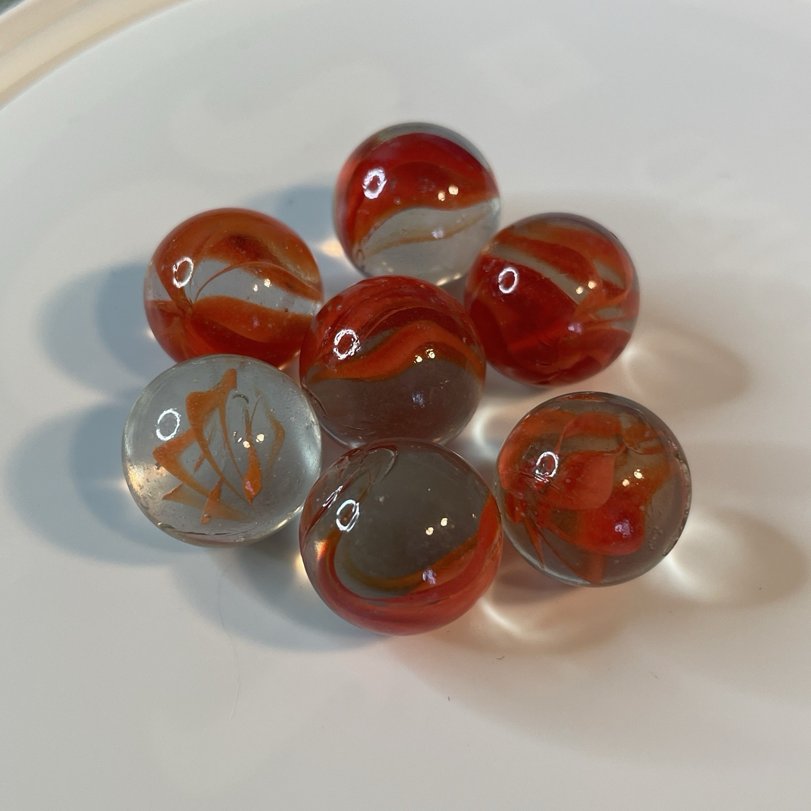 140+ Marbles in Various Colors Glass Mixed Opaque and Clear Swirl