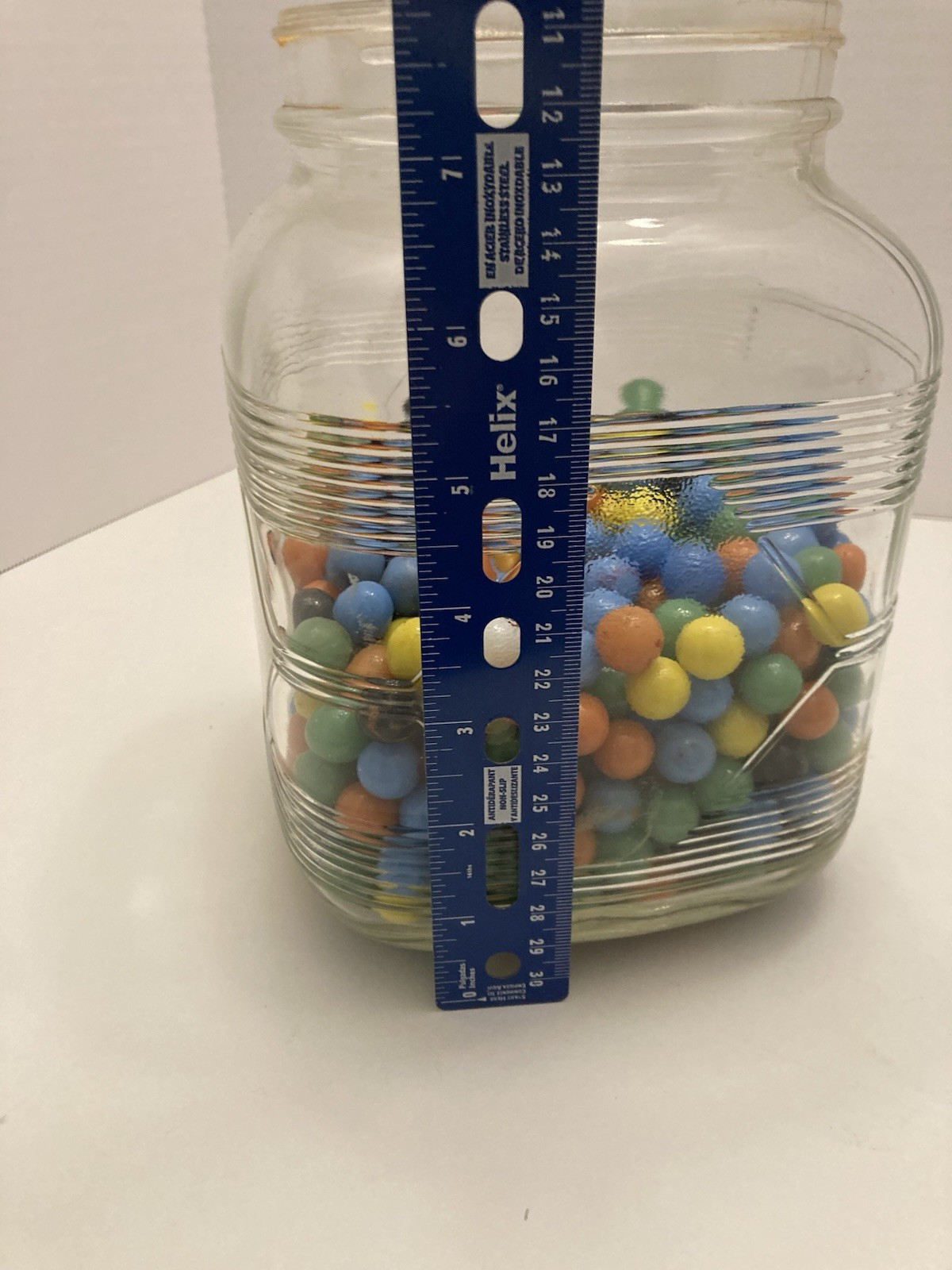 Vintage Gallon Jar with Vintage Glass Marbles