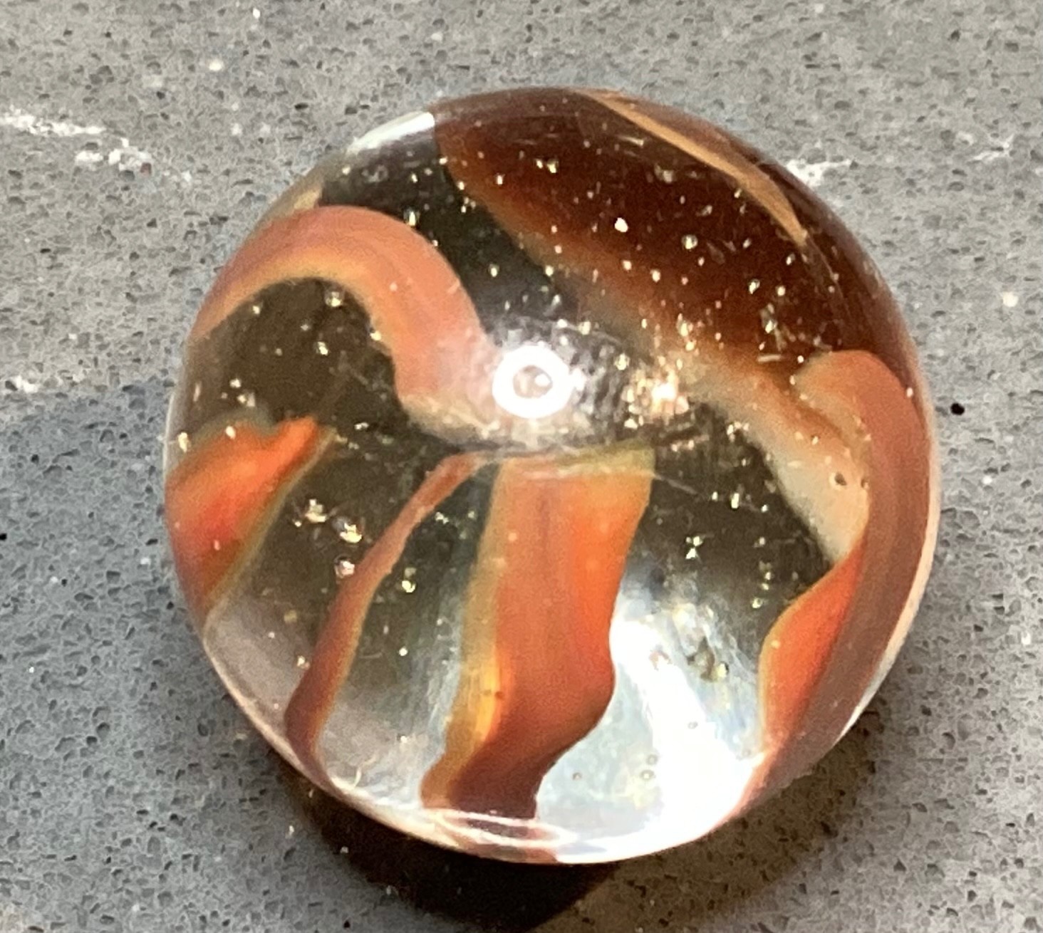 Marble Vitro Cats eye Caged 6 finger? Shooter NM+ 0.91”