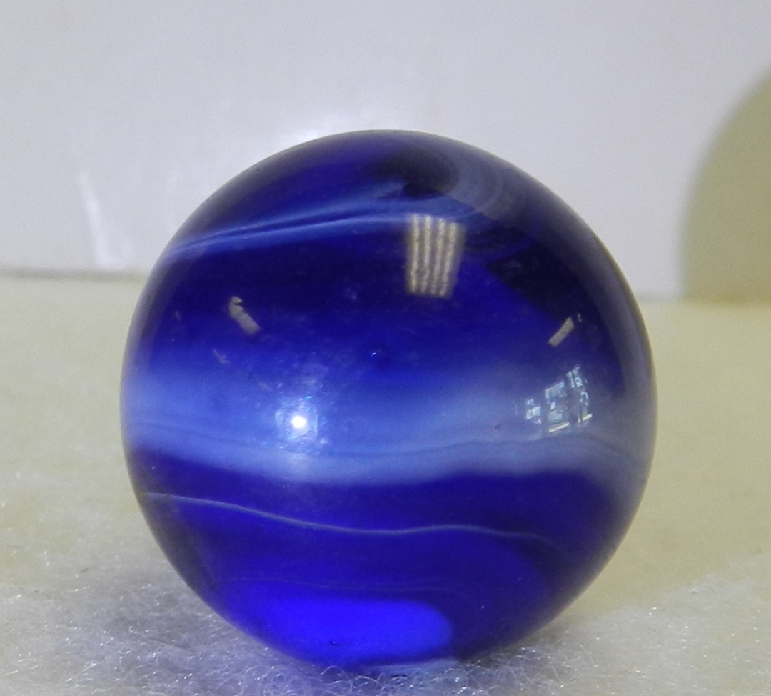 #21098m Vintage M.F. Christensen Number 9 Slag Marble .85 Inches NM