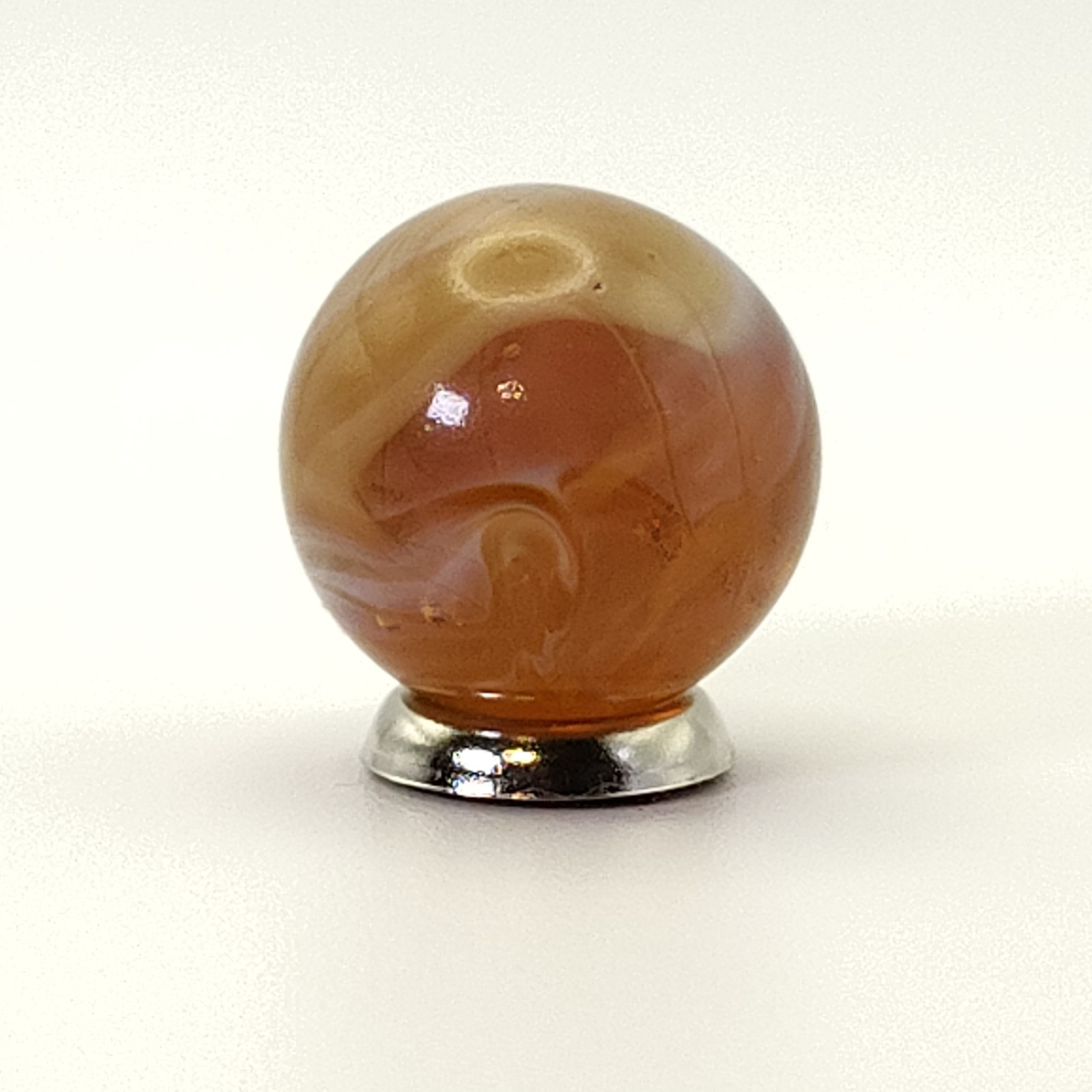Gorgeous 18mm Amber Slag Marble w/drizzle M-