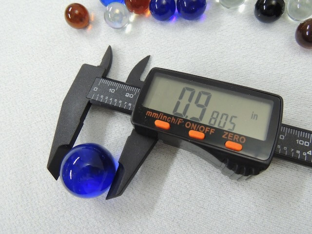 203 Vintage Clear Cobalt & Mixed Color Marbles Good Condition 0.555 to 0.980″