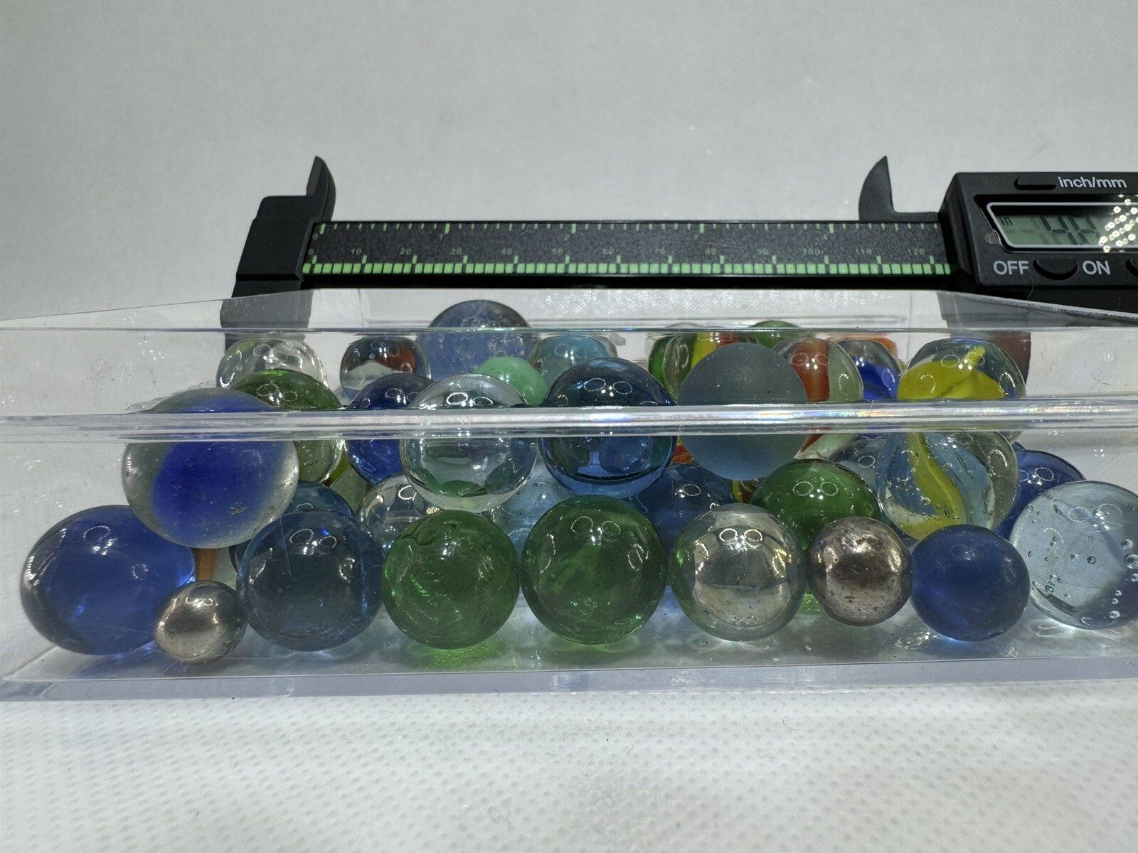 Vintage Assorted Marble Lot 71 Glass 3 Metal Plus Acrylic Case