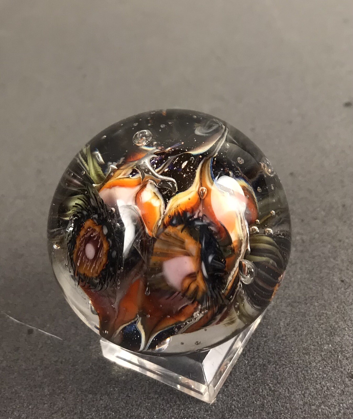 Handmade Sarà Sally LaGrand Murrini Marble With Silver Foil