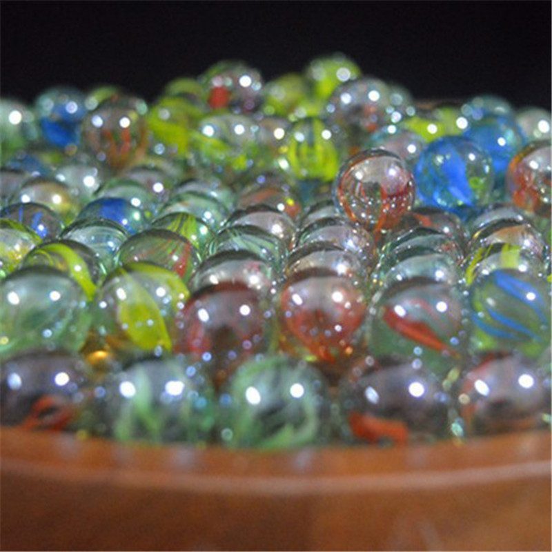 20PCS 14mm Colourful Glass Marbles Kids, Run Game, Vase Fish Tank Home Decor