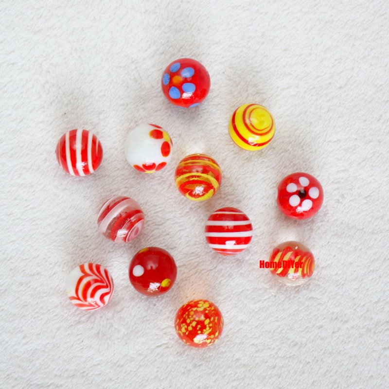 16-18mm Colorful Glass Marbles Kids’ Gifts Toys Games Craft DIY Decorative Balls