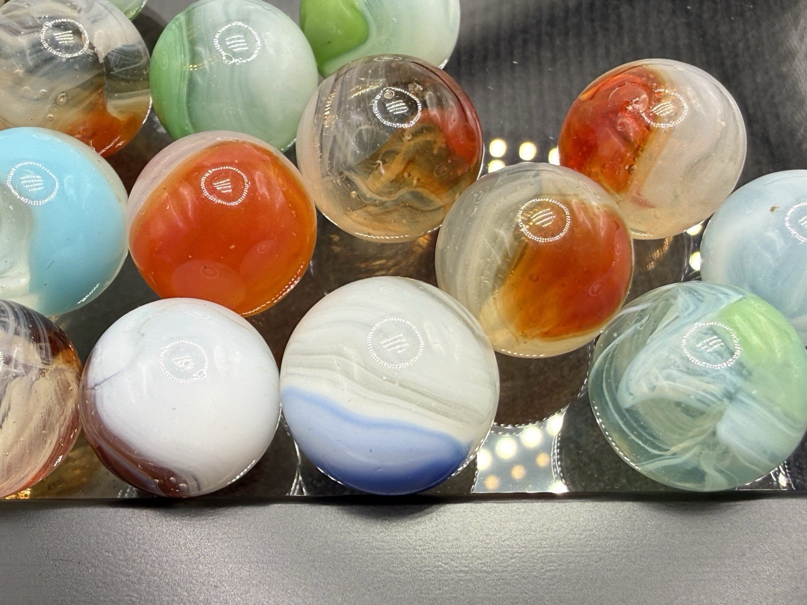 Lot of 20 Vintage Vitro Phantom Conqueror Marbles MIBS NM-M Condition