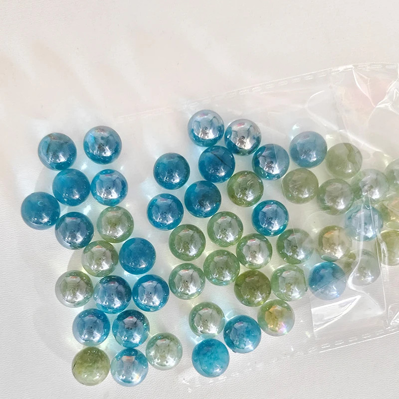 50PCS 14Mm Colorful Glass Marbles Toy Kids Marble Balls Run Game Solitaire Toy A