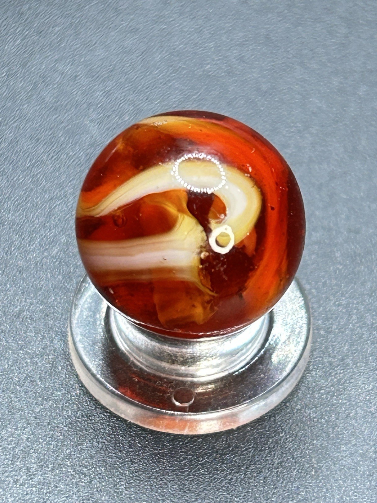 Vintage Champion Furnace Swirl Marble UV Reactive Swirl Marble 0.669”
