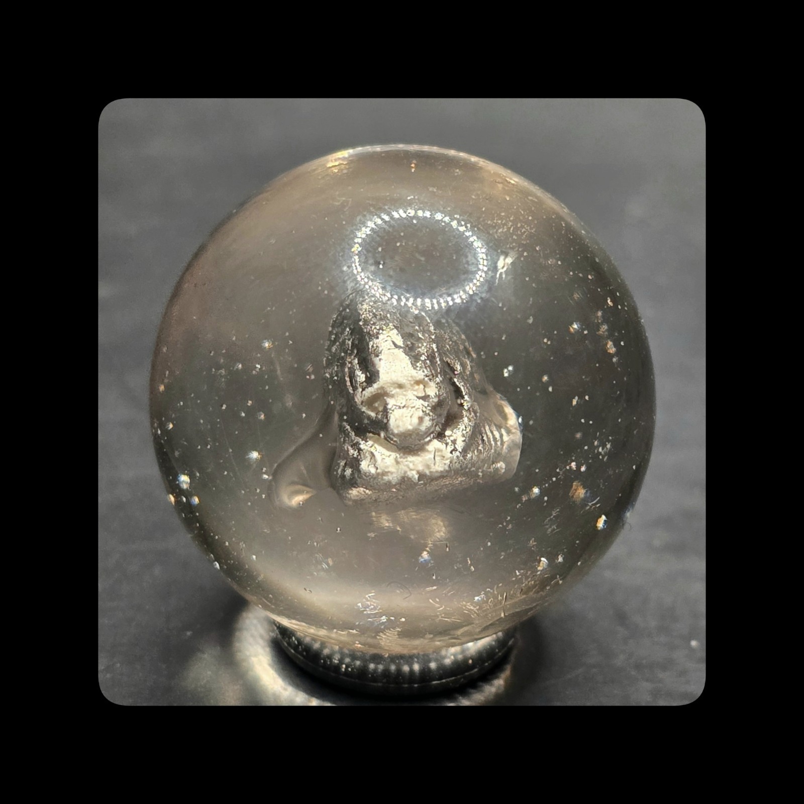 ~Mic’sMibs~ 1.09″ Faceted Detailed Boar Sulphide MINT 9.6