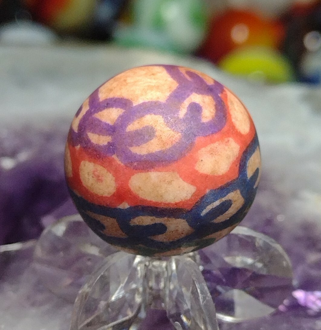 .69″ -HAND PAINTED MARBLES – NM LOOK