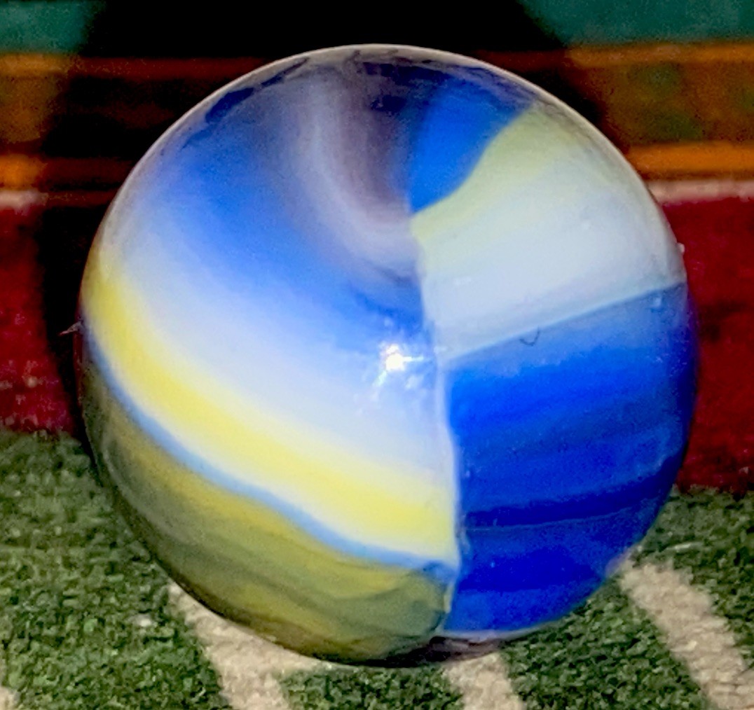 😎“Shooter”Vintage Marble King “Blended Hercules”Marble-Mint.63 St.Mary’s-HTF#45