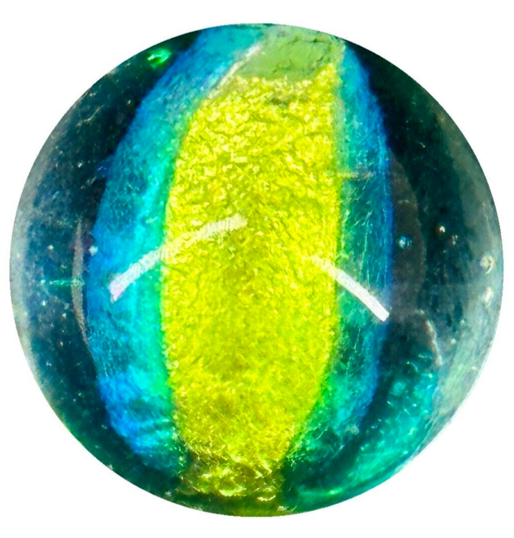 22mm MERMAID Blue Green Handmade art glass Marble 7/8″ SHOOTER