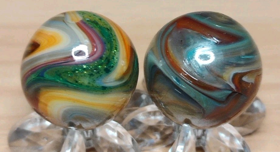.72″-.70″ D.A.S. MARBLES🔥”TWISTED” GREEN AV.💥NM+
