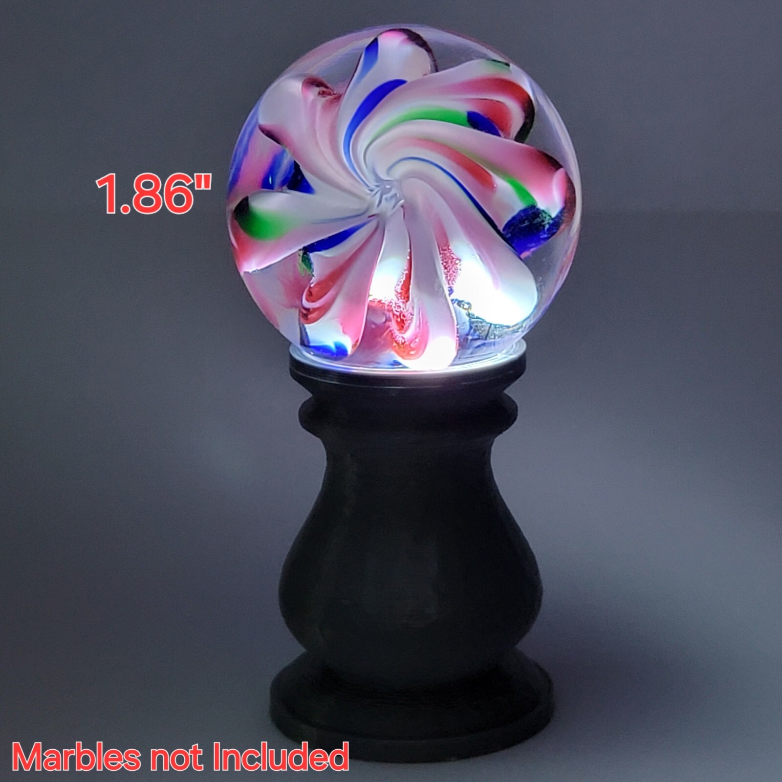 Black LED Marble Display For Up To 1.5″ – 2″ Marbles – Lot #5101