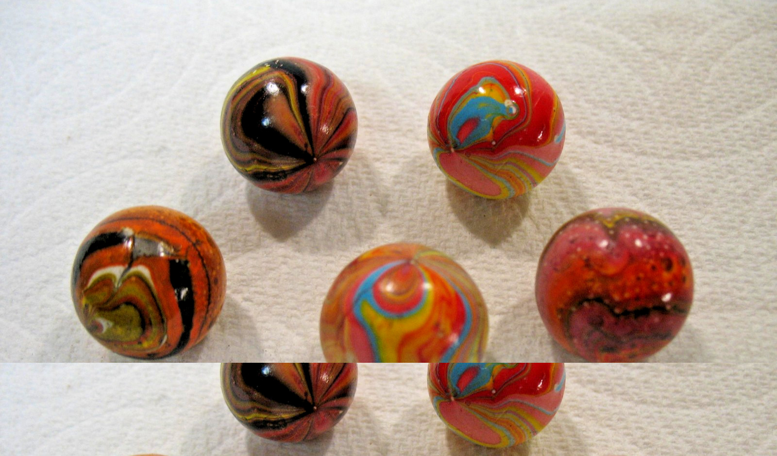 5 ITALIAN PAINTED CERAMIC/CLAY MARBLES – LAURA BERRETTI?