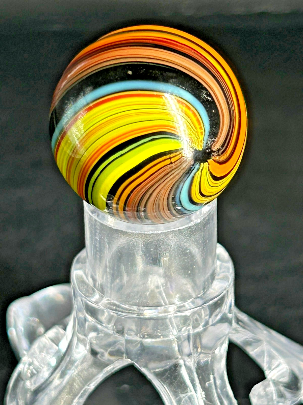 Contemporary 360° Indian Swirl Handmade Marble 55/64″ Mint i9