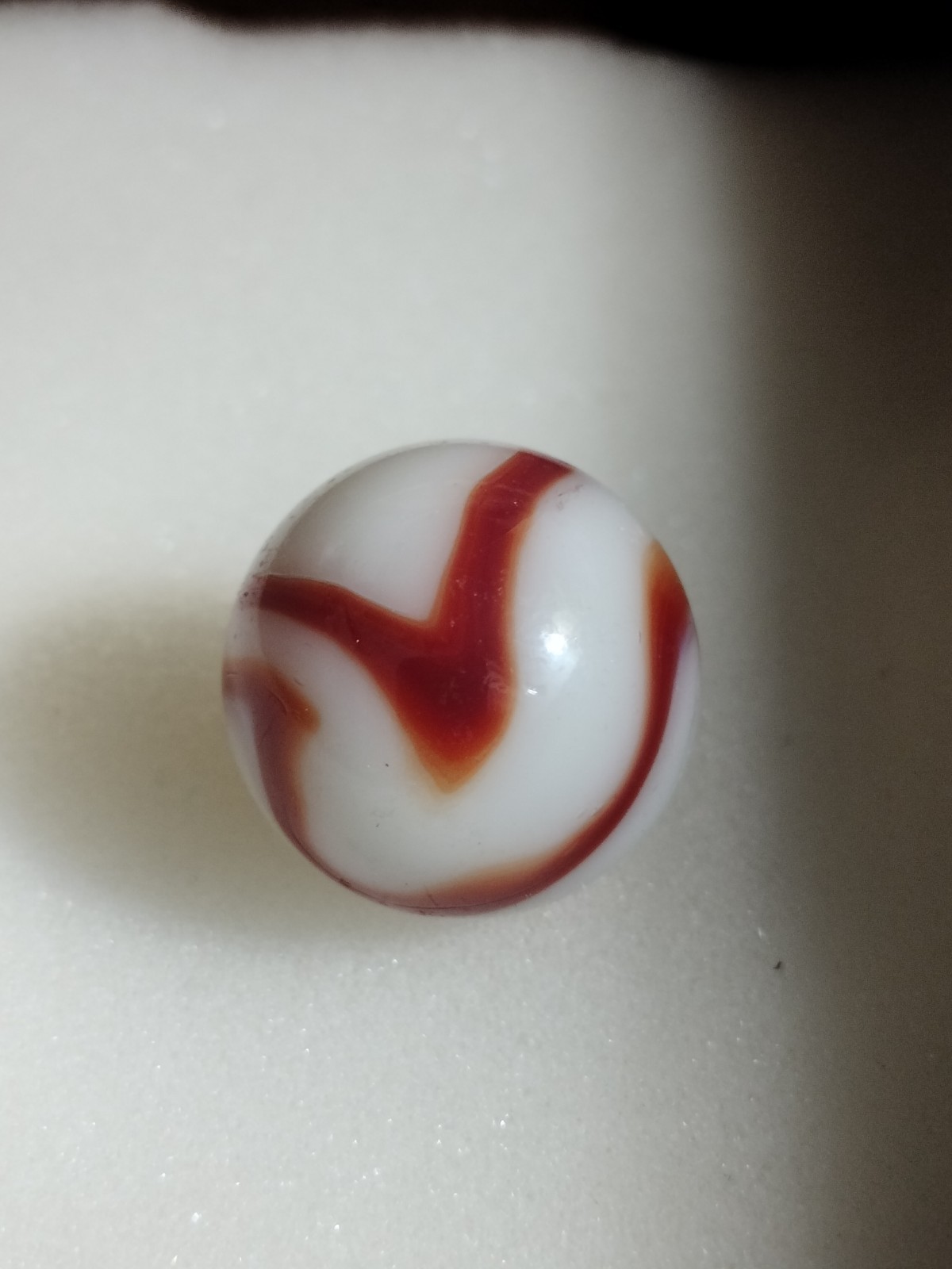 Peltier Red Zebra SHOOTER Marble 13/16 Inches NLR Miller Swirl