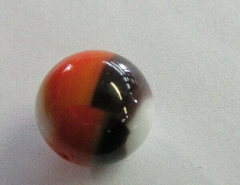 Vintage MARBLE KING Rainbow Red White Brown Marble 5/8″