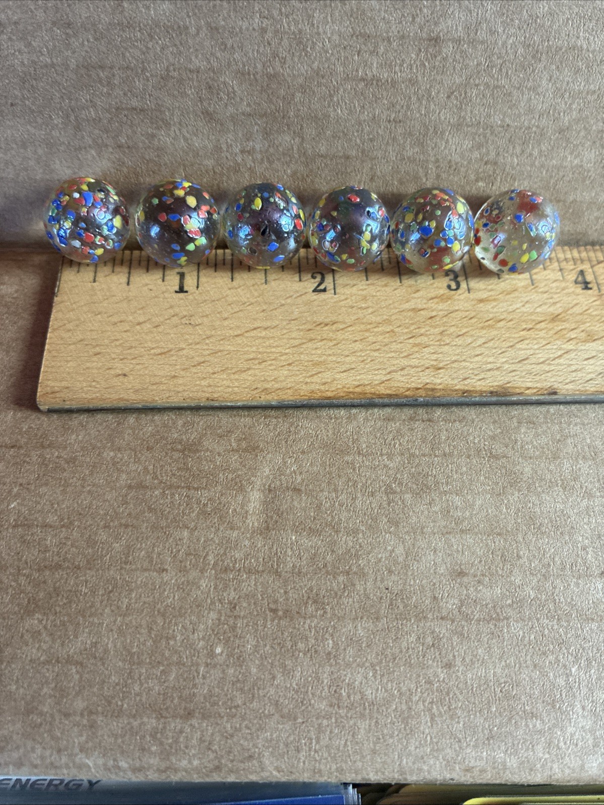 transparent matte with multicolor mosaic large Swirl Vintage Marble