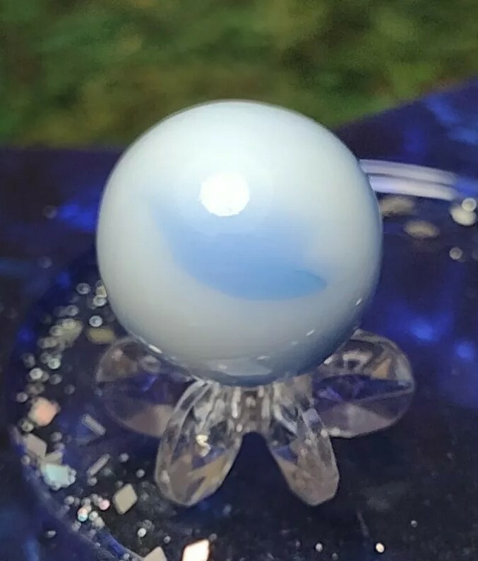 Lovely☁️ ROBIN BLUE Glass Alley or WV Style Swirl MYSTERY Vintage Marbles .61″