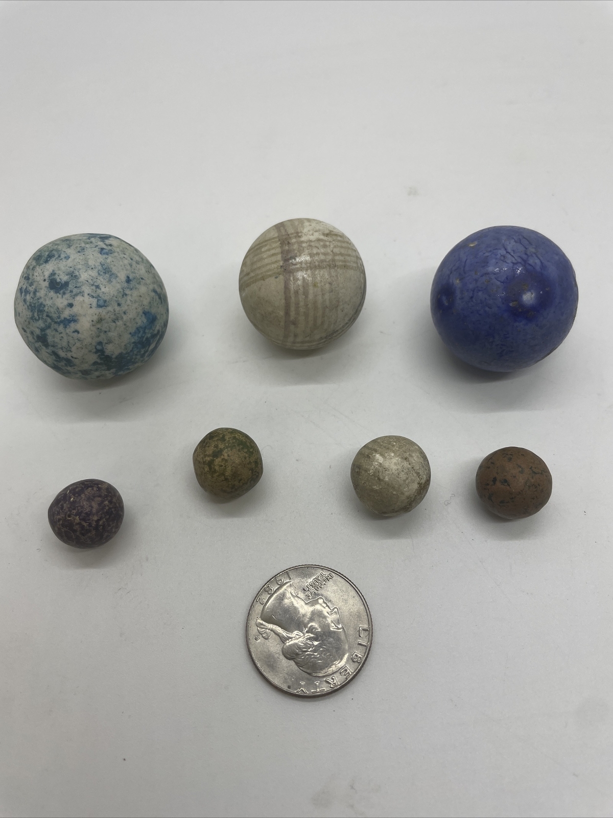 Lot of Antique Ceramic Marbles 19th/e. 20th Century Bennington German Salt Glaze